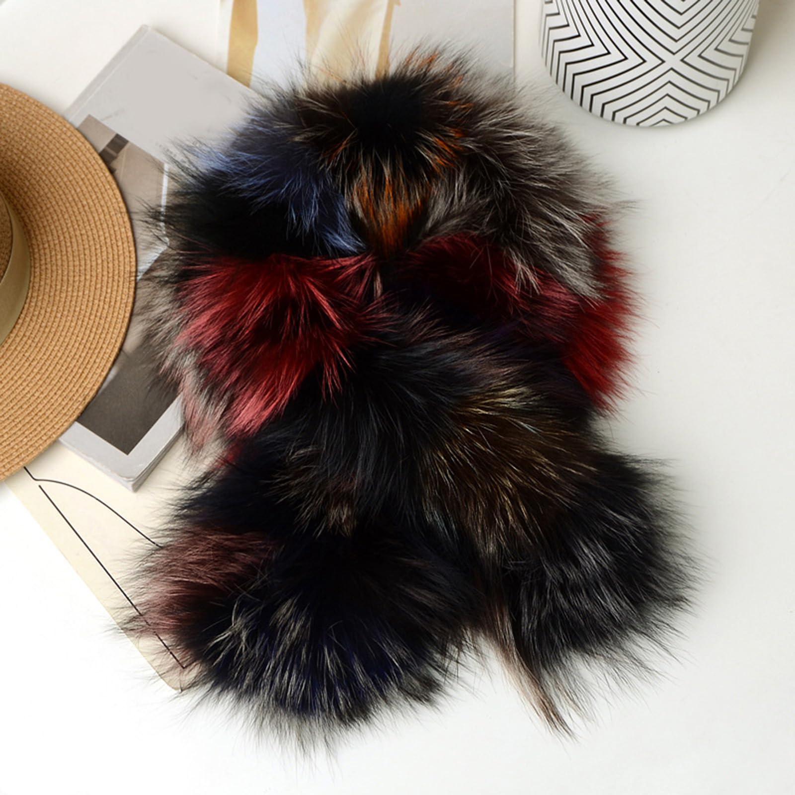 Bufanda de felpa con diseño cruzado, accesorio de invierno suave con ajuste seguro, para viajes y actividades al aire libre, accesorio de invierno de moda