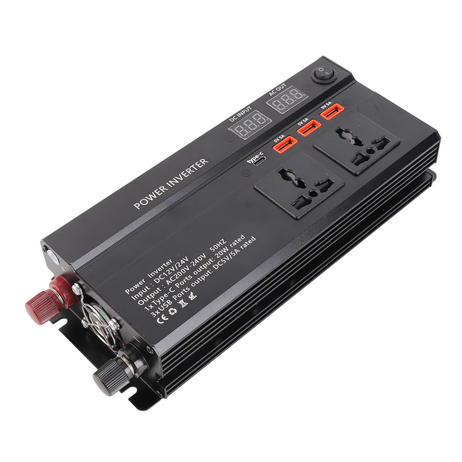 4000W DC 12/24V a AC 220V LCD Pantniptor Car Modificado de Onda Sineño Converter