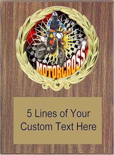 Miniatura 7 de Medallas Express Varios estilos de placas de premio de motocross personalizadas, regalo de premio de trofeo