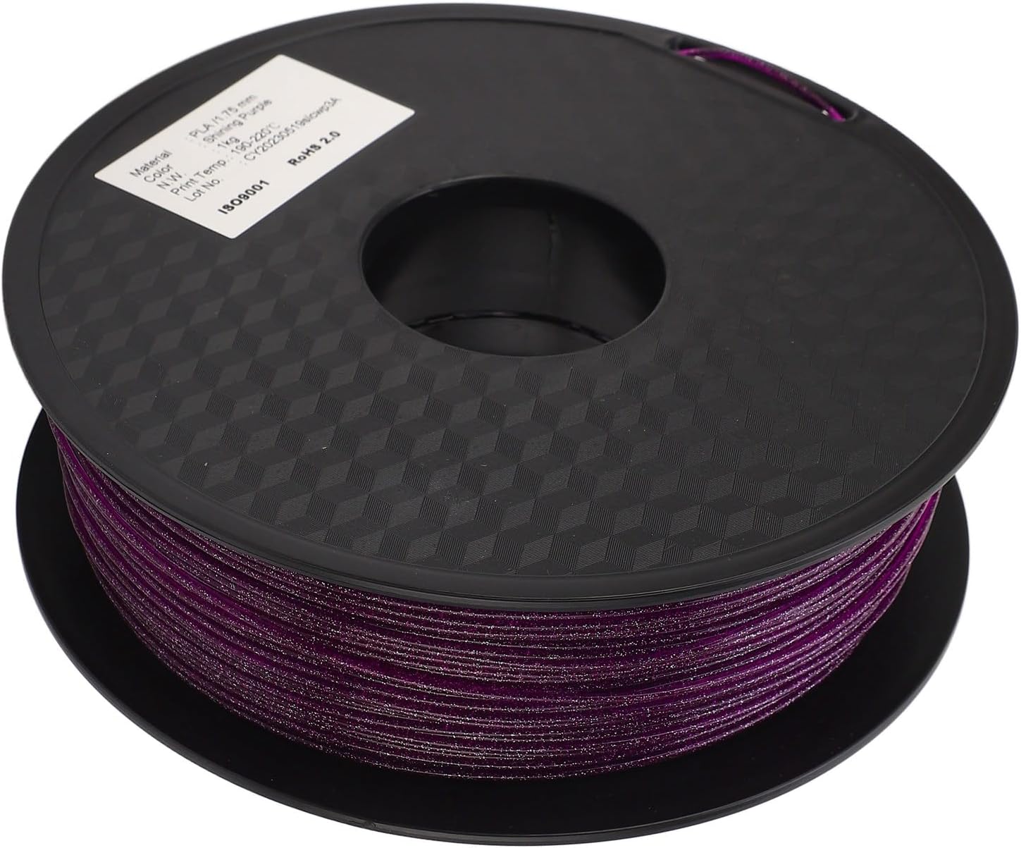3D Printer PLA Filament, Transparent Glossy PLA Filament 175mm., Smoothly Printing Bending Filament with Sparkling Flash Points, Strength PLA Material for