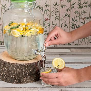 Beverage dispenser Clear Sodo Tall Shape Embossed 4L