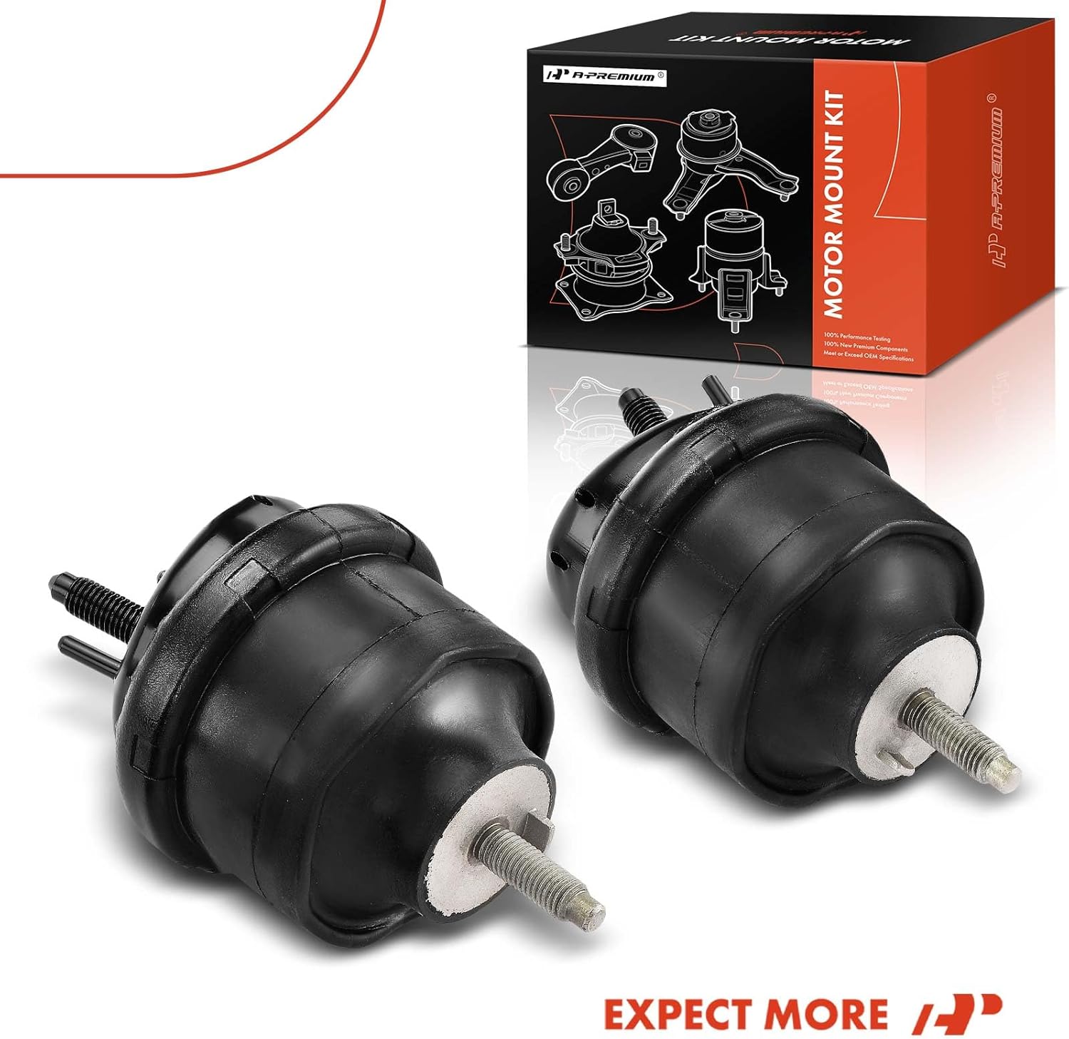 A-Premium 2PCS Engine Motor Mount Transmission Mount Kit Compatible with Ford Five Hundred 2005-2007, Freestyle 2005-2007 & Mercury Montego 2005-2007, 3.0L Automatic Transmission, Replace# 5F9Z6068A