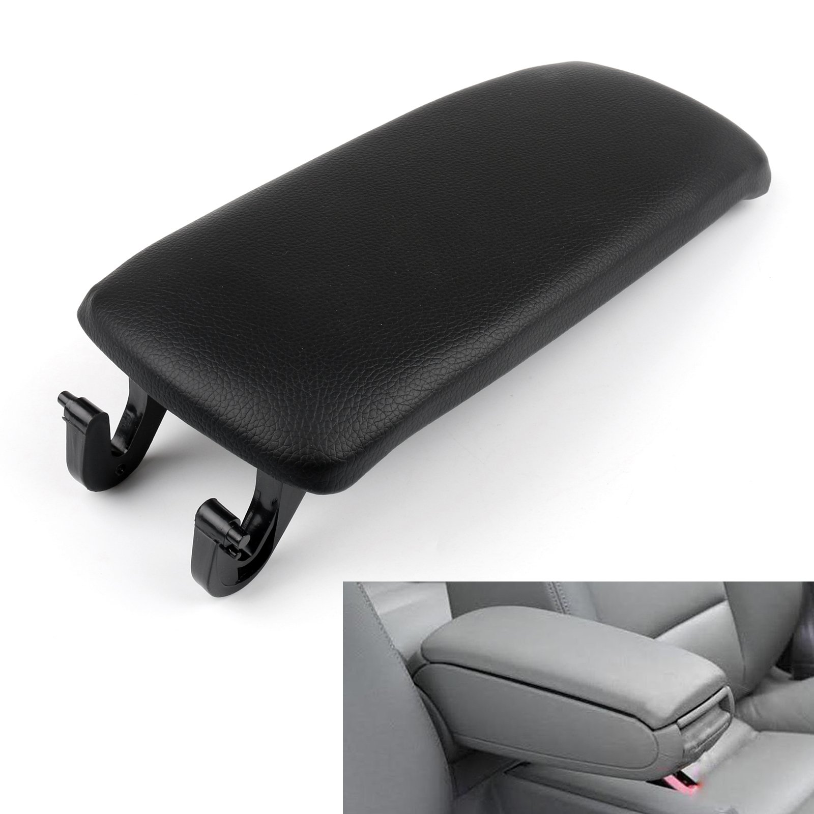 Topteng Housse d'accoudoir de voiture - En cuir synthétique - Pour Audi A4 S4 A6 2000-2008 - Noir