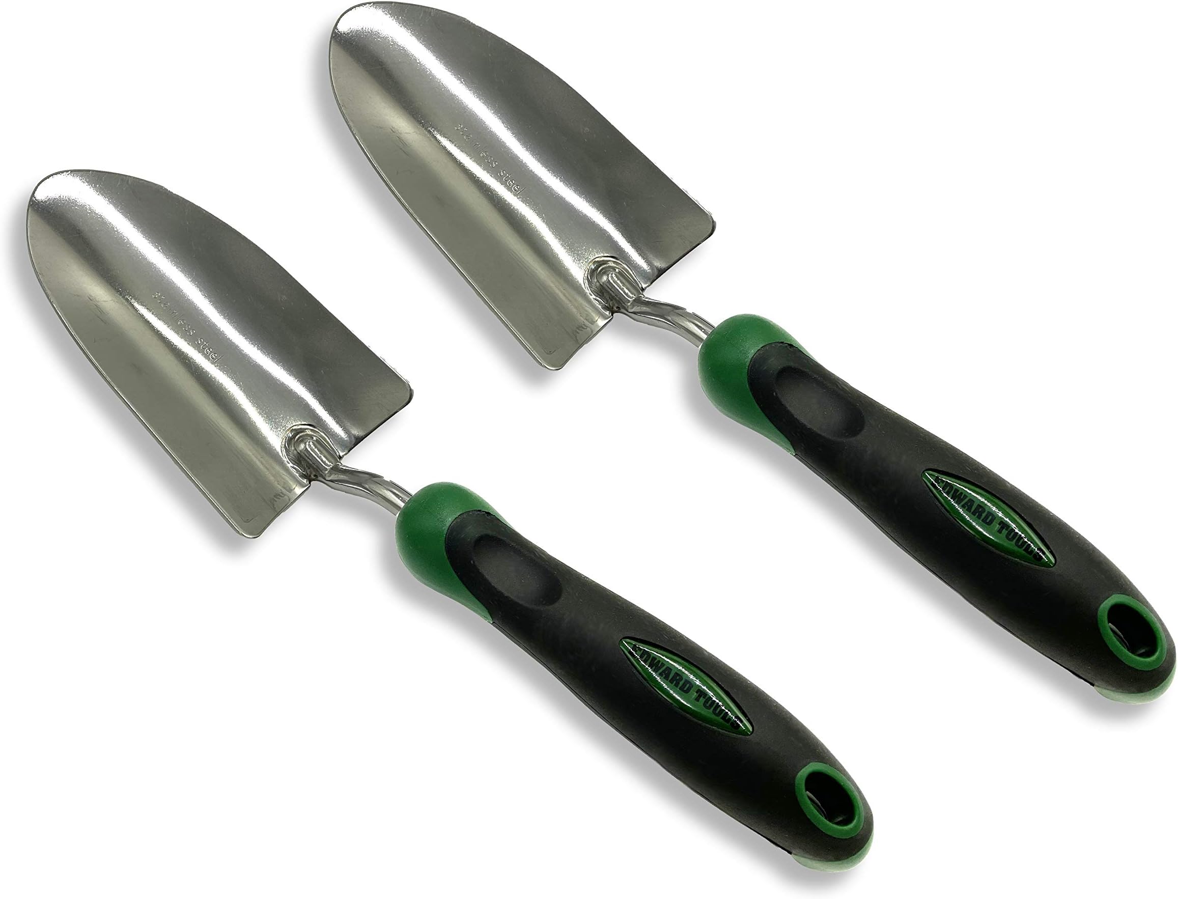 Edward Tools Bend-Proof Garden Trowel - Heavy Duty Polished Stainless Steel - Rust Resistant Oversized Garden Hand Shovel for Quicker Work - Digs Through Rocky/Heavy soils - Comfort Grip (2)