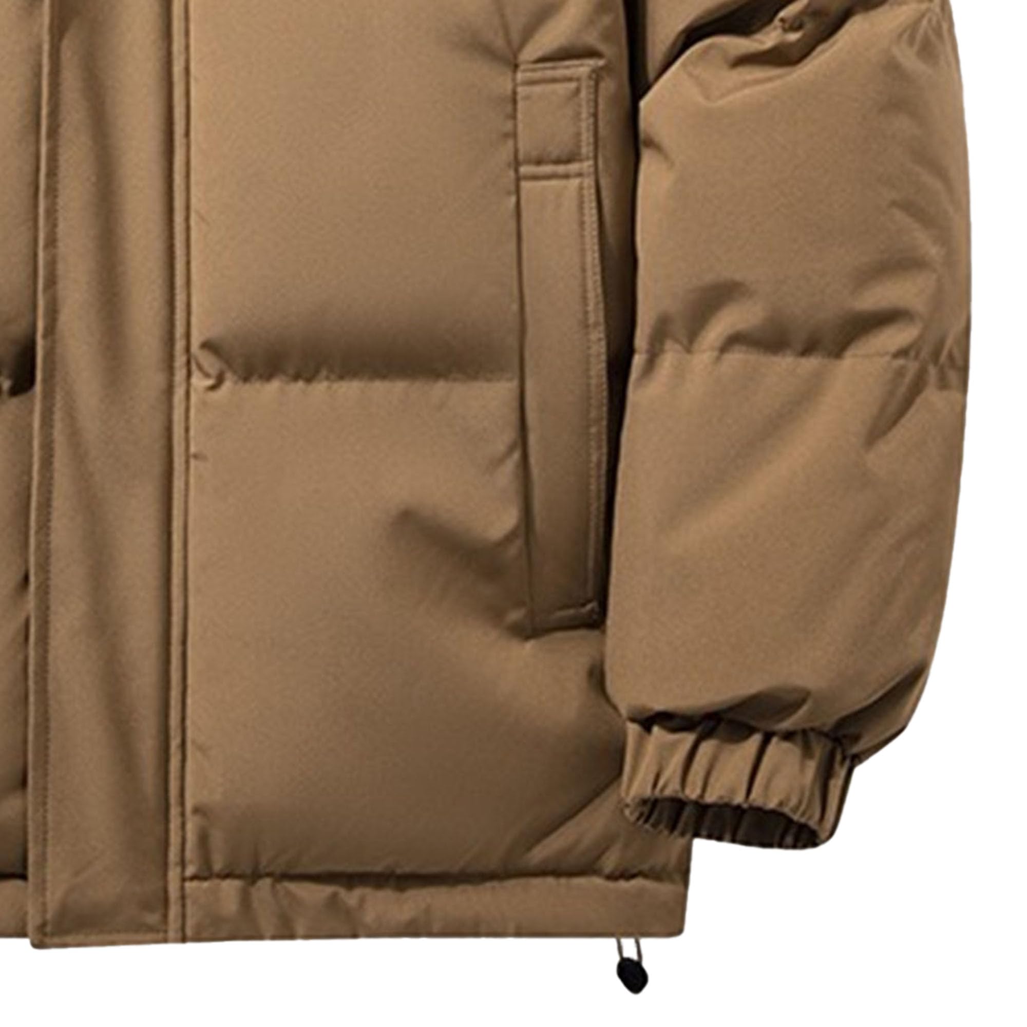Giacca da uomo in due pezzi imbottita in cotone alla moda tinta unita colletto alla coreana piumino invernale casual con cerniera