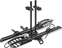 Vista 16 de Young - Portabicicletas para 2 bicicletas para montaje en maletero, hasta 70 libras de capacidad