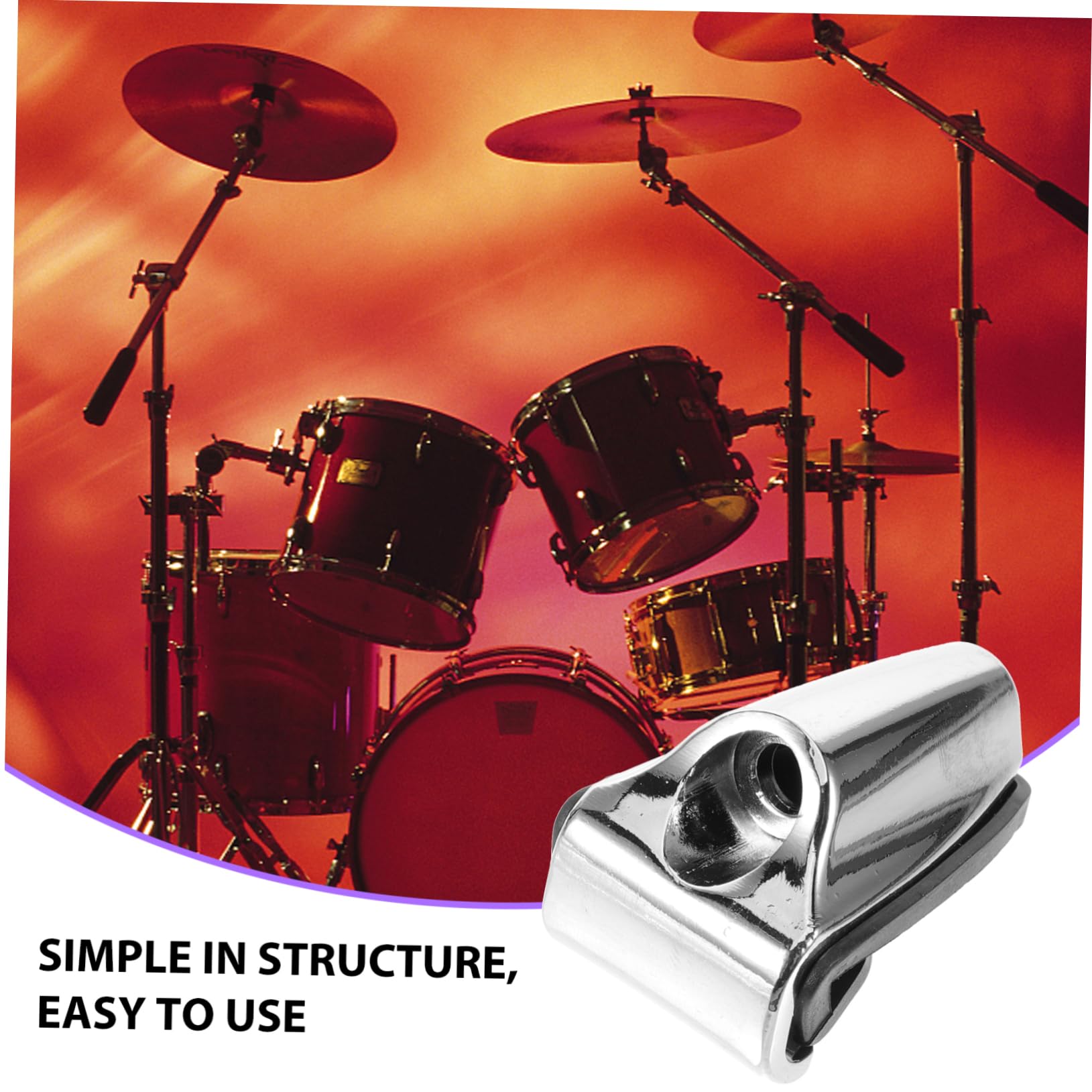 Garneck Bass Drum Hook Padded Clamp Snare Drum Lug Connector Claw Hook Metal Lug