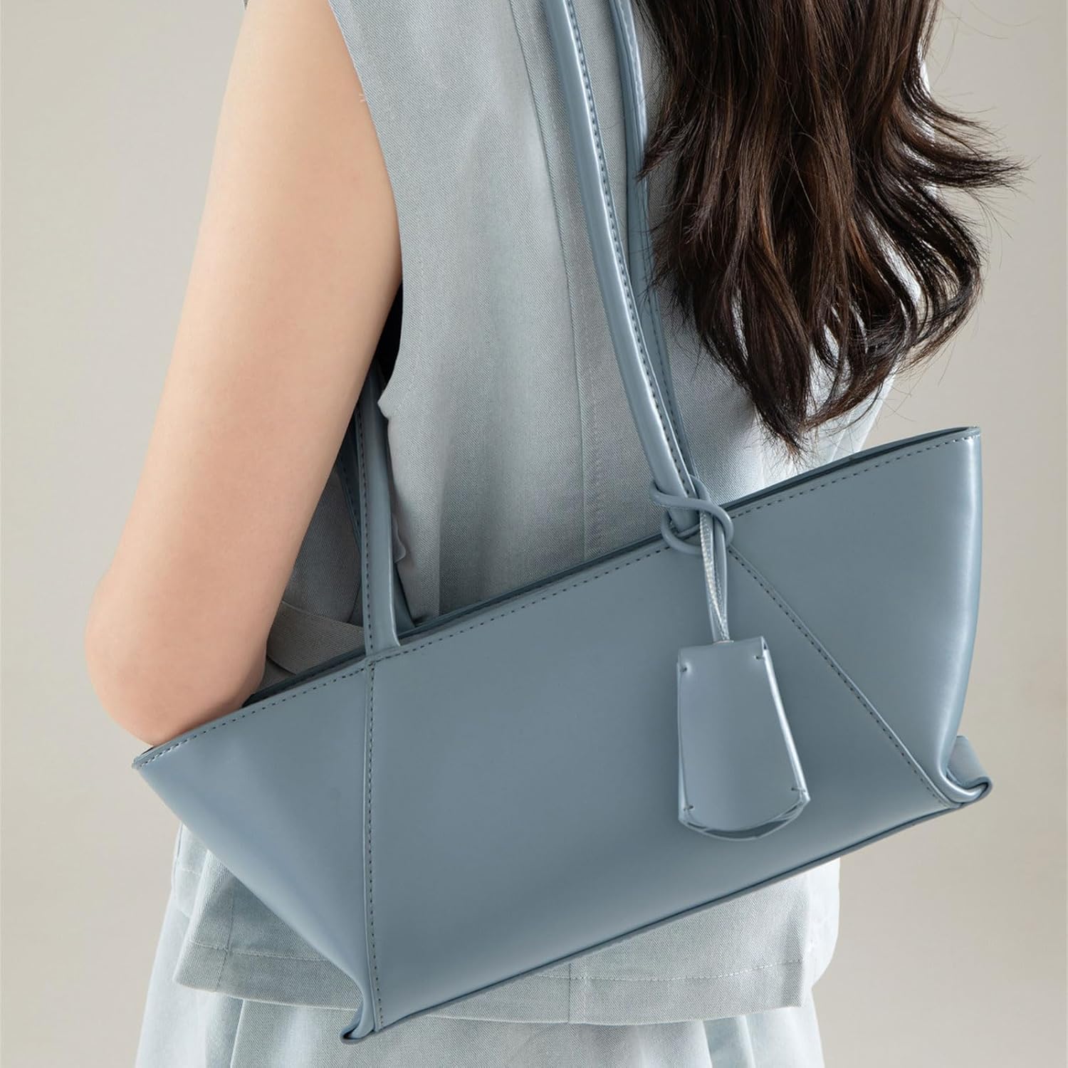 Women Bag Korean Styles Shoulder Bag Large Capacity Handbag PU Leather Armpit Bag Commuting Bag Stylish Underarm Bag