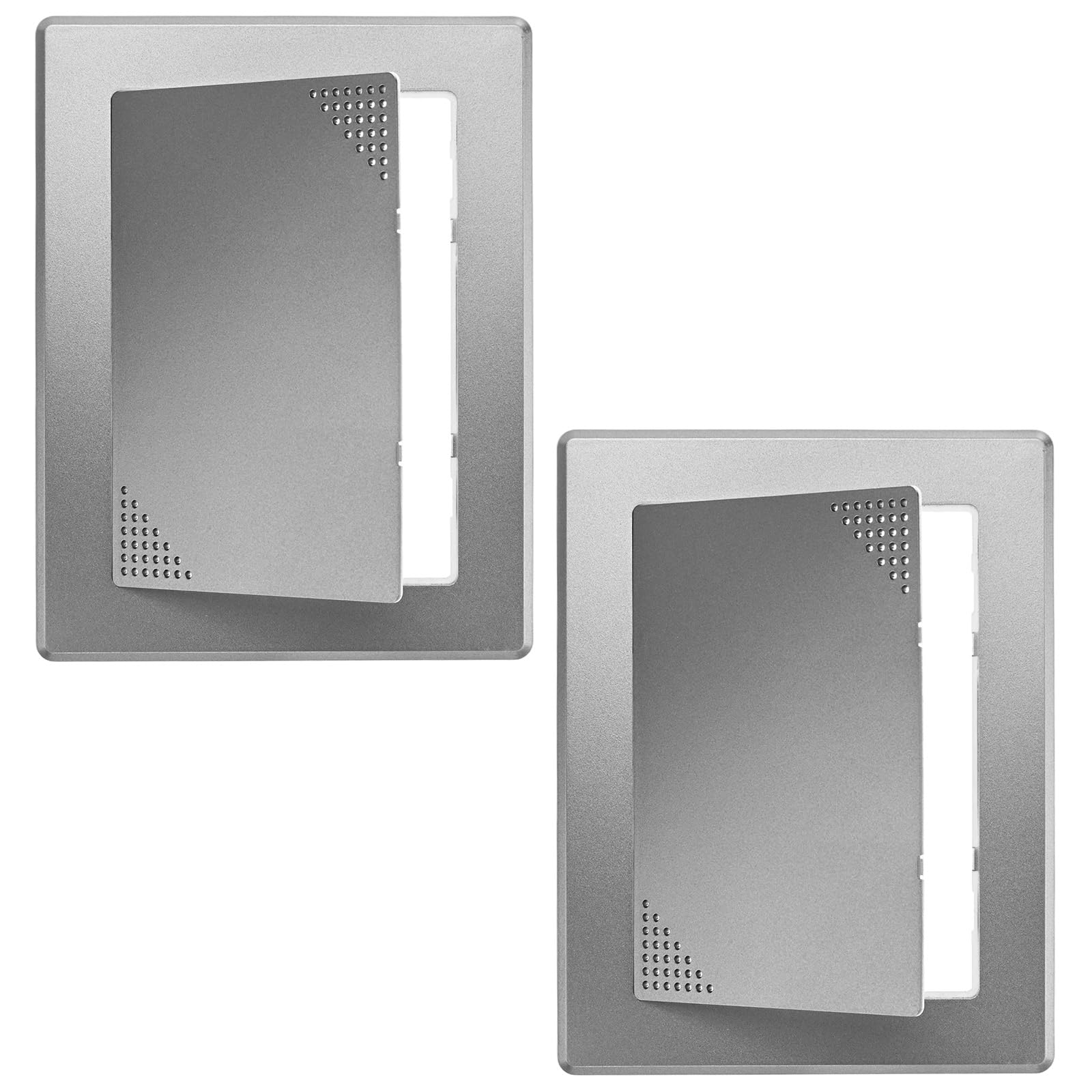 Panneau d'accès plastique 17,8x12,7 cm gris amovible pour masquer les câbles de cloison sèche