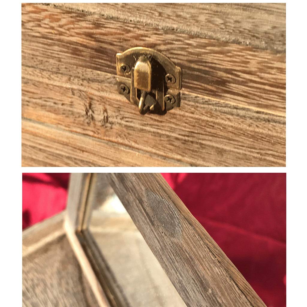 Pudełka biżuterii drewniane pudełko biżuterii z 3 szufladami Sycamore drewniana organizator biżuterii pudełko retro w trudnej sytuacji biżuteria do randek do magazynowania organizator biżuterii