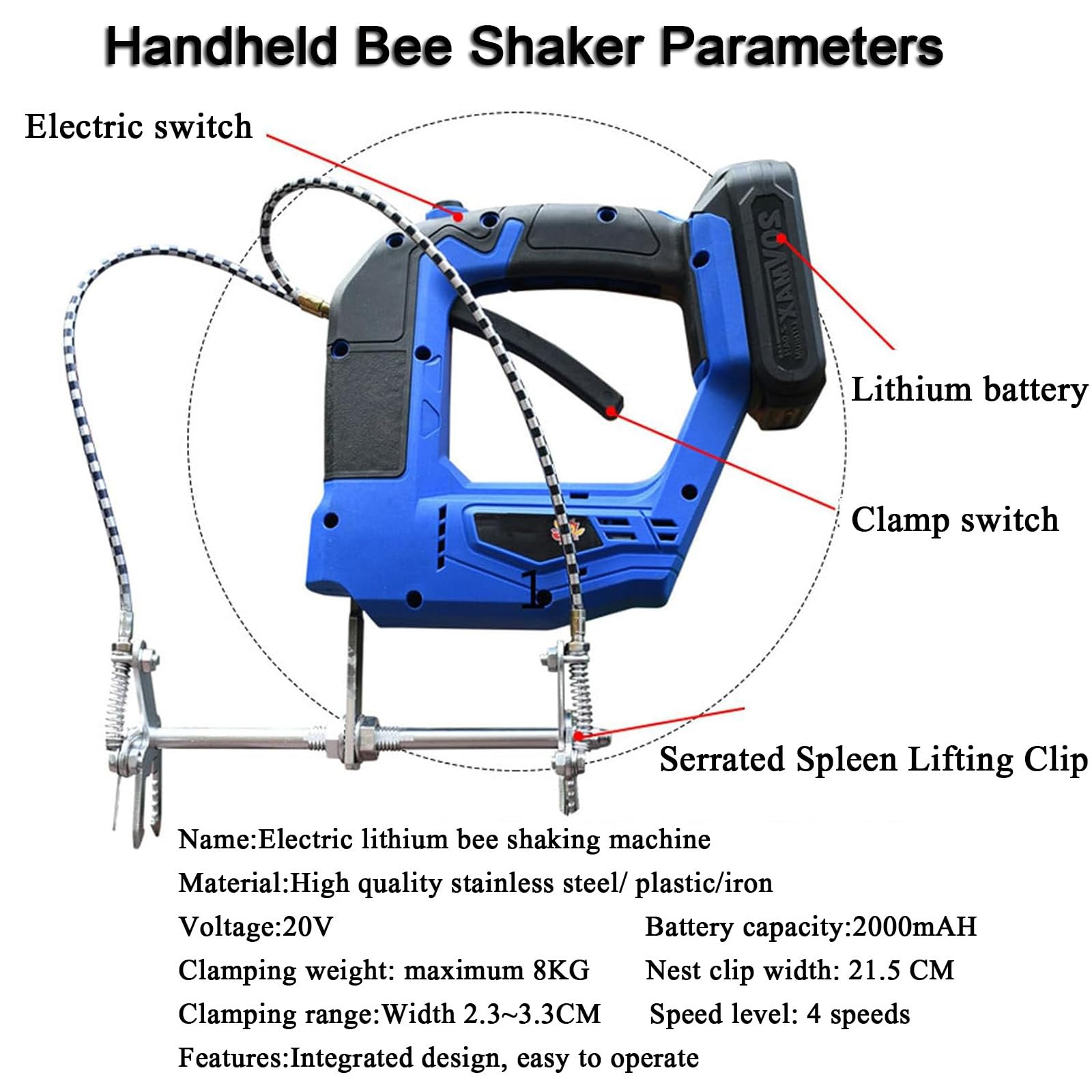 Amazon.com : guoyjmm Electric Beehive Frame Shaking Machine