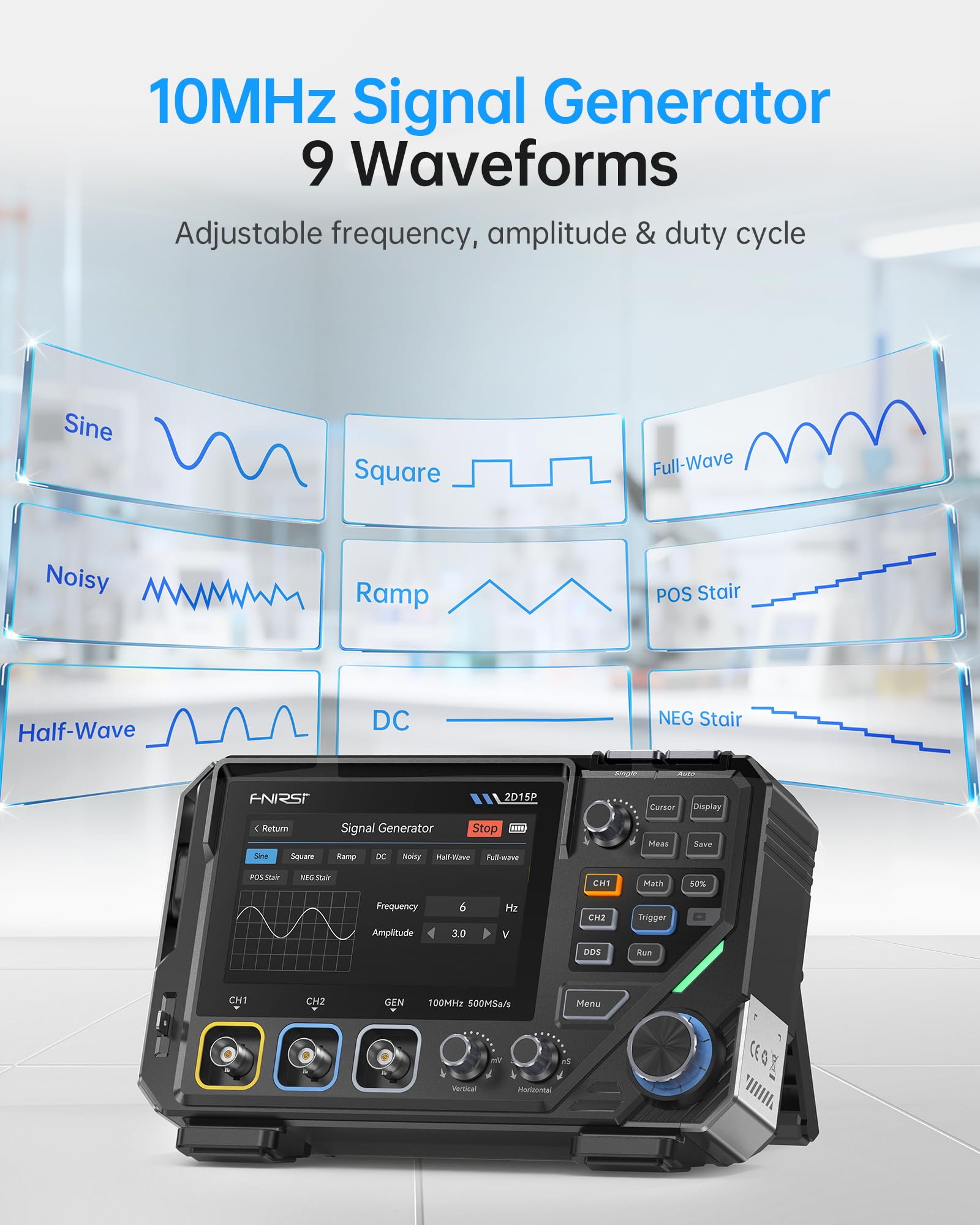 FNIRSI 2D15P: 3-in-1 Oscilloscope, Multimeter & Signal Generator -5