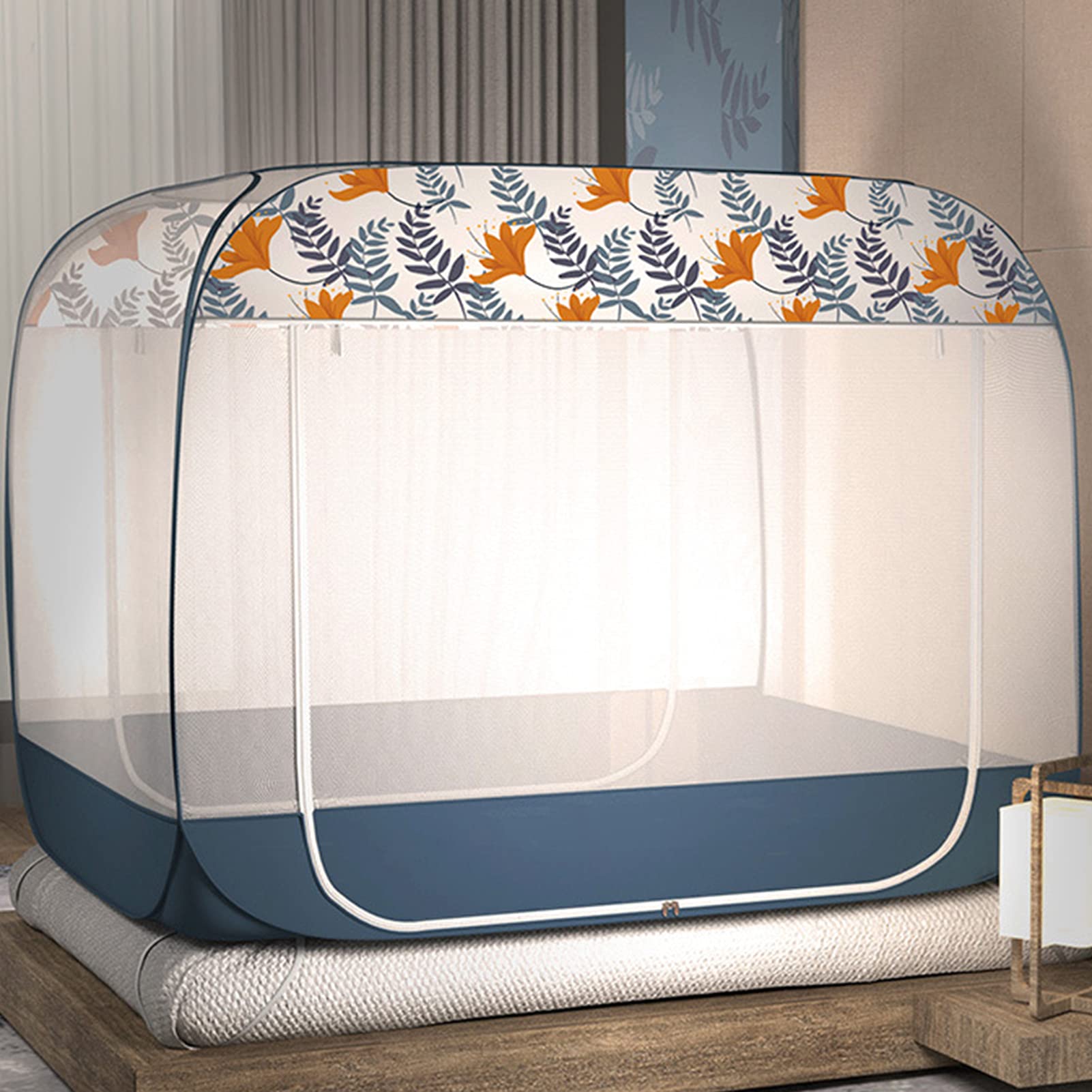 Moustiquaire Pop Up Lit Double Pliable Camping Rideau Moustique Auvent C