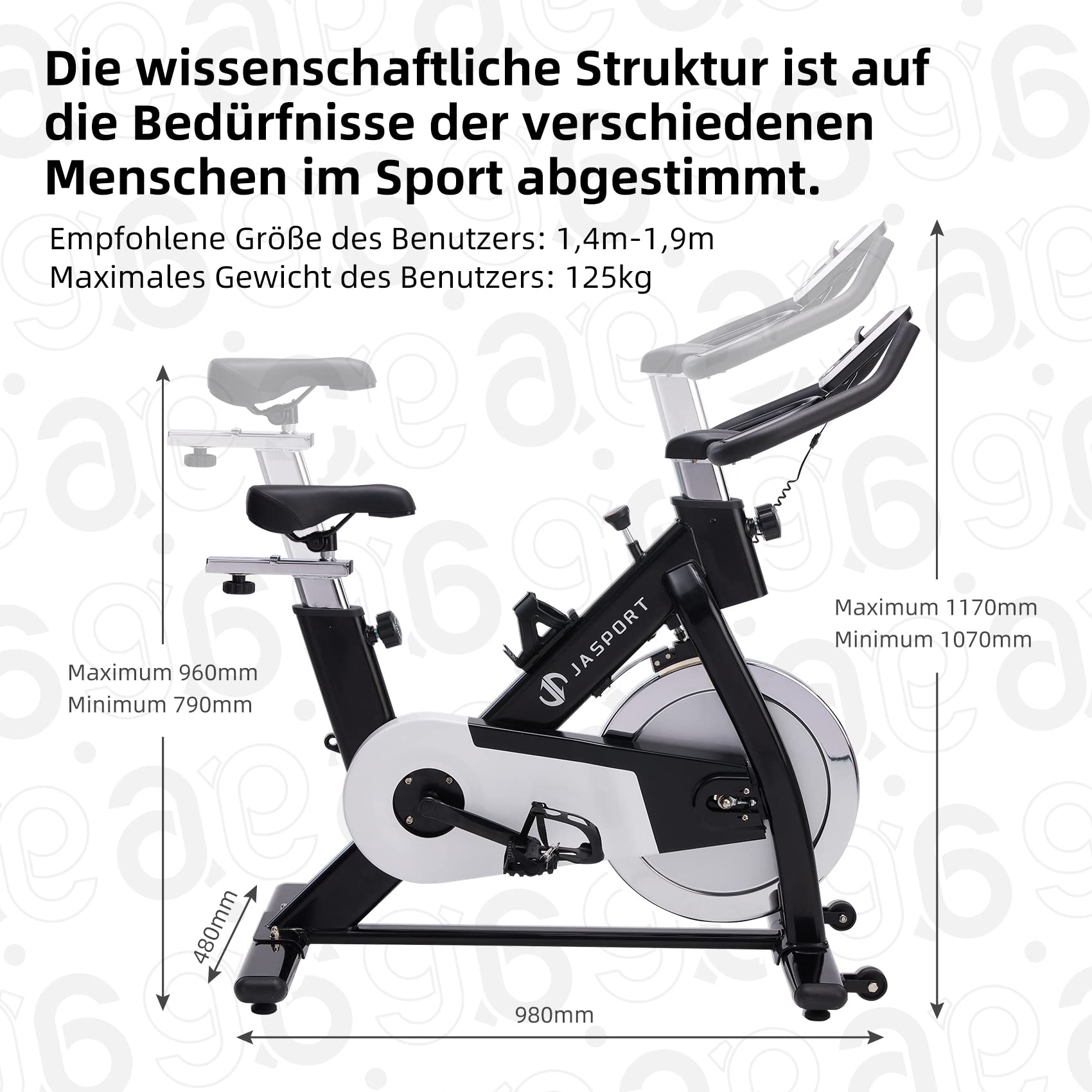 S1 Speedbike Rower treningowy, cichy, ergometr z Bluetooth, kompatybilny z Zwift & Kinomap, kierownica treningowa, 13 kg, obciążenie do 125 kg, czarny