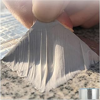 Butylband wasserdichtes Klebeband, Aluminiumfolie Butyldichtungsband für Leckagen, Butylkautschukband zum Mähen für Boot, Rohrabdichtung, Dachriss, Wohnmobil, Markise, Fensterdichtung - 5cm x 5m