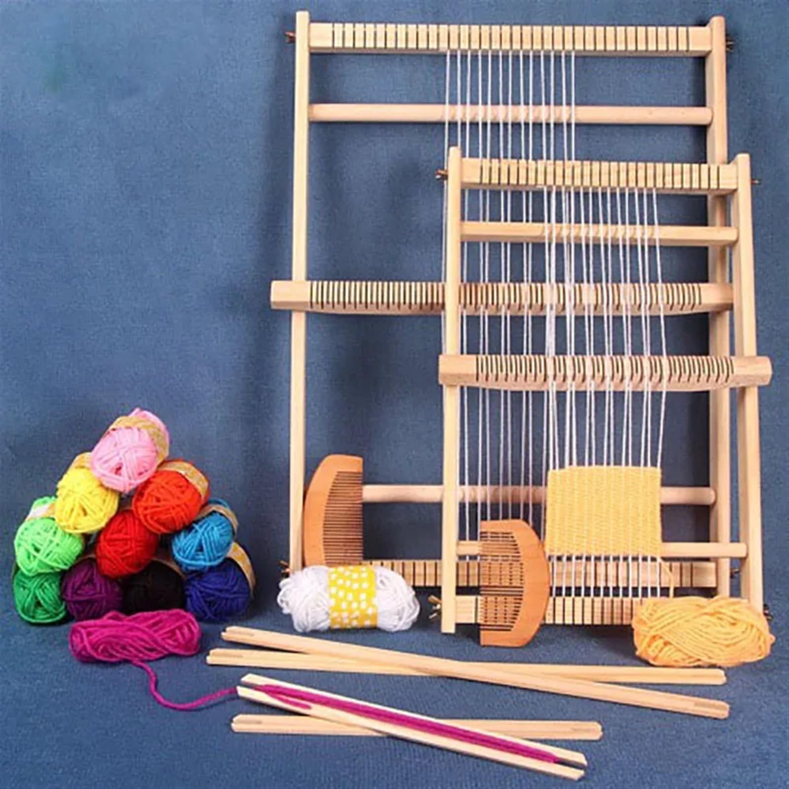 Webrahmen für Anfänger Holz Multi-Craft Webstuhl Kette große Rahmen Heddle Bar Weave Textile Board Weaver Tapisserie Anfänger
