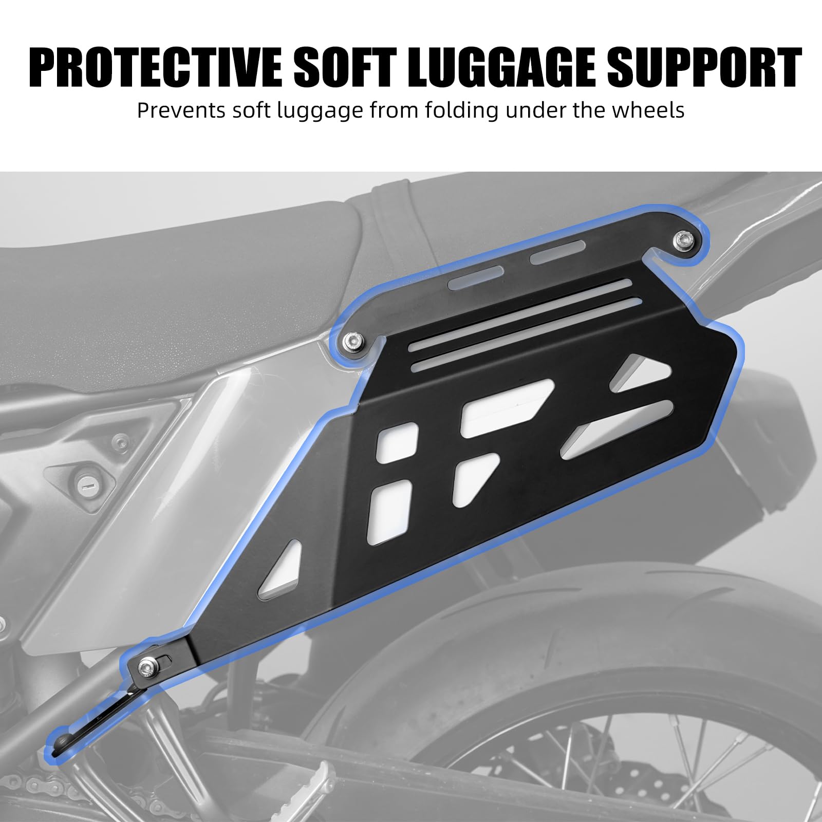 NICECNC Seitliche Packtaschen Stützrahmen Seitengepäckträger Kompatibel mit Yamaha Tenere 700 /XTZ700 XTZ07 2019 2020 2021 2022 2023 2024, Seitengepäck, Satteltaschenstütze, Schwarz