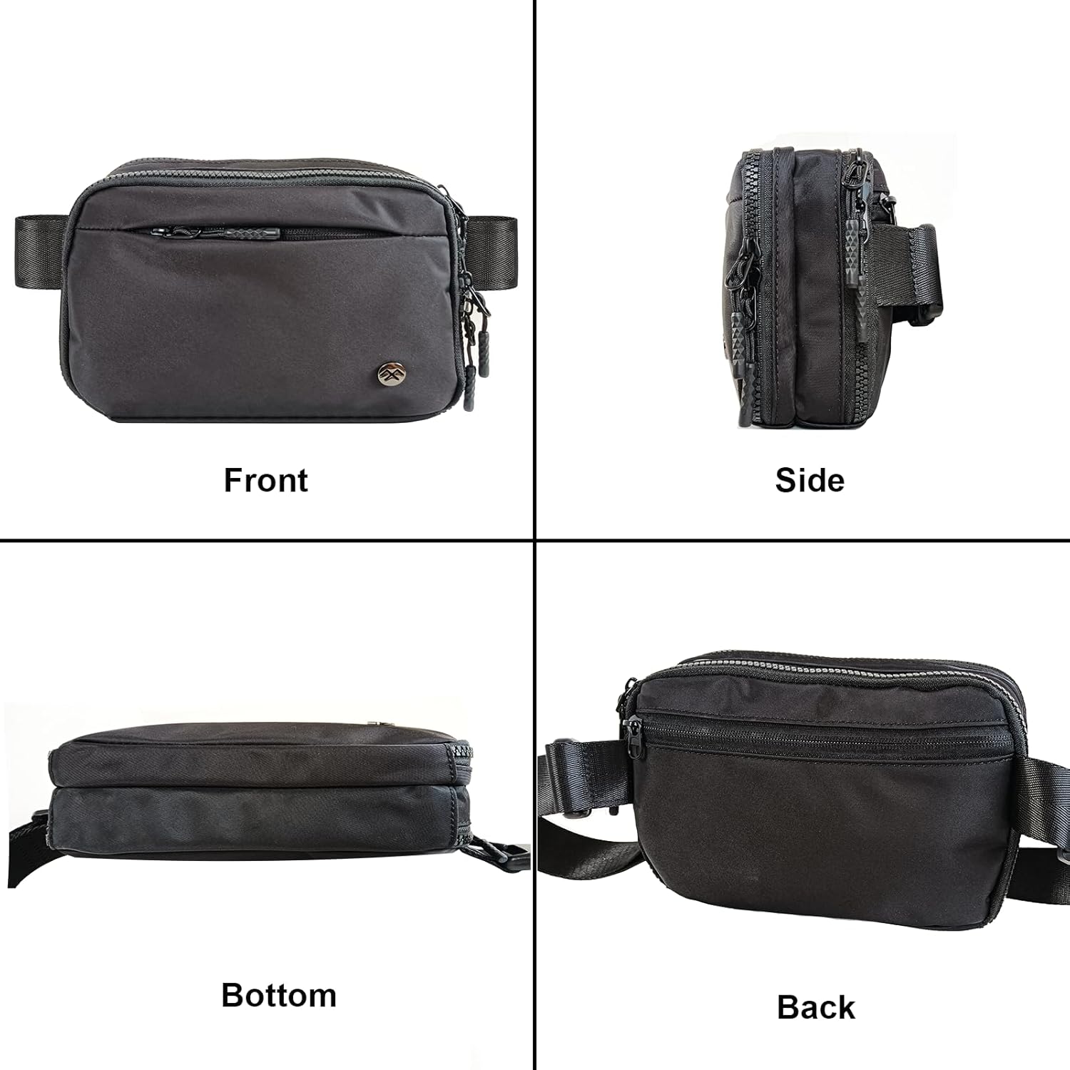 Security Carry Fanny Pack | Two-Way Locking Zipper & 60" Adjustable Strap (Plus Size to 60") | Tactical Nylon Waist Pack | Crossbody Bag for CCW, EDC, Travel, Work & Outdoor - Image 5