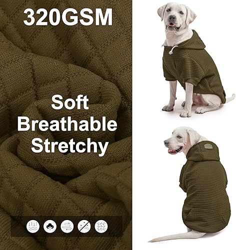 Vista 108 de BEAUTYZOO Suéter con capucha para perros pequeños y medianos con bolsillos, ropa para perros pequeños y medianos, abrigos de algodón laminado