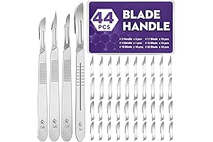 44-Piece Surgical Knife Set with 40 Scalpel Blades and 4 Handles