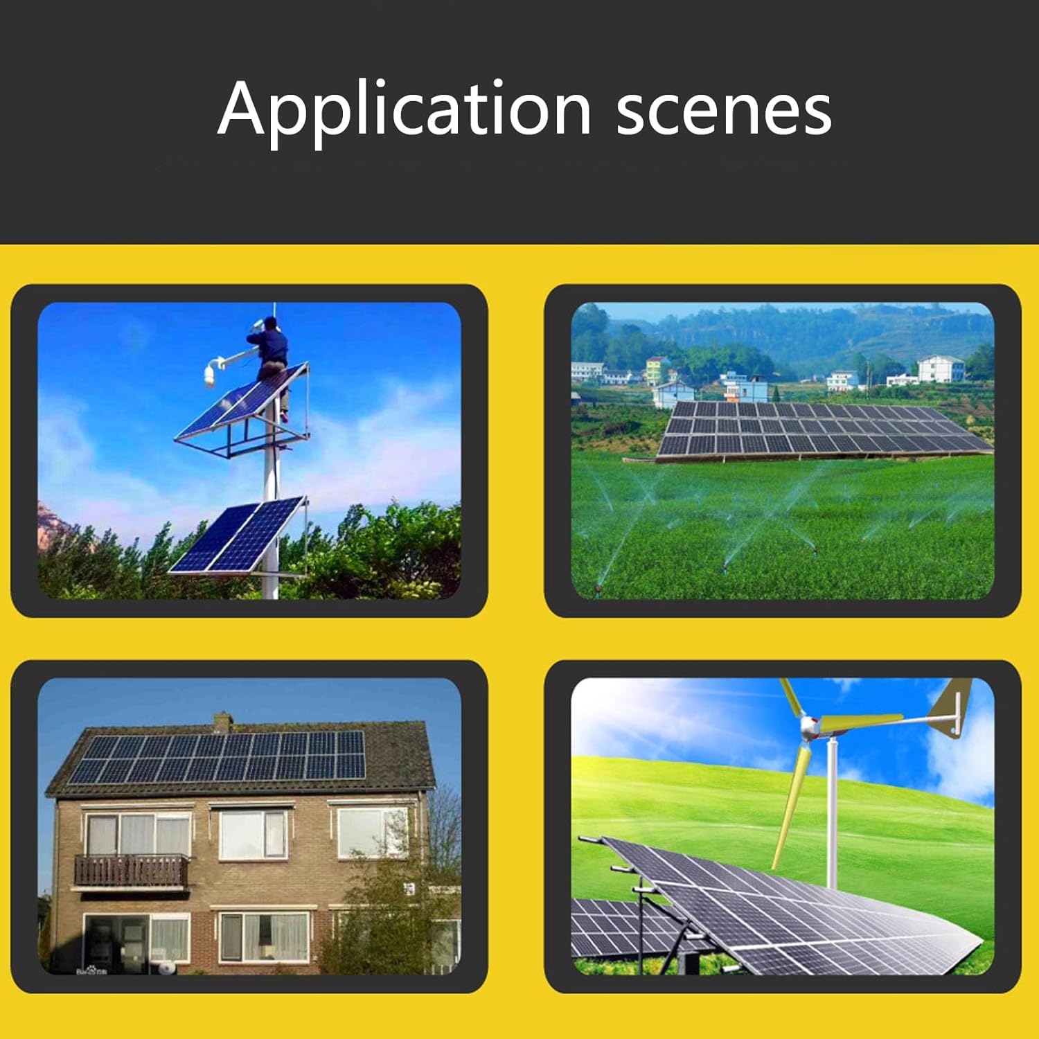 Solar Charges Controller, Solar Charges Controller MPPT 12V24V Auto Working LCD Display Circuit Protection IP34 Heat Dissipation Solar Panel Battery Regulator(40A)