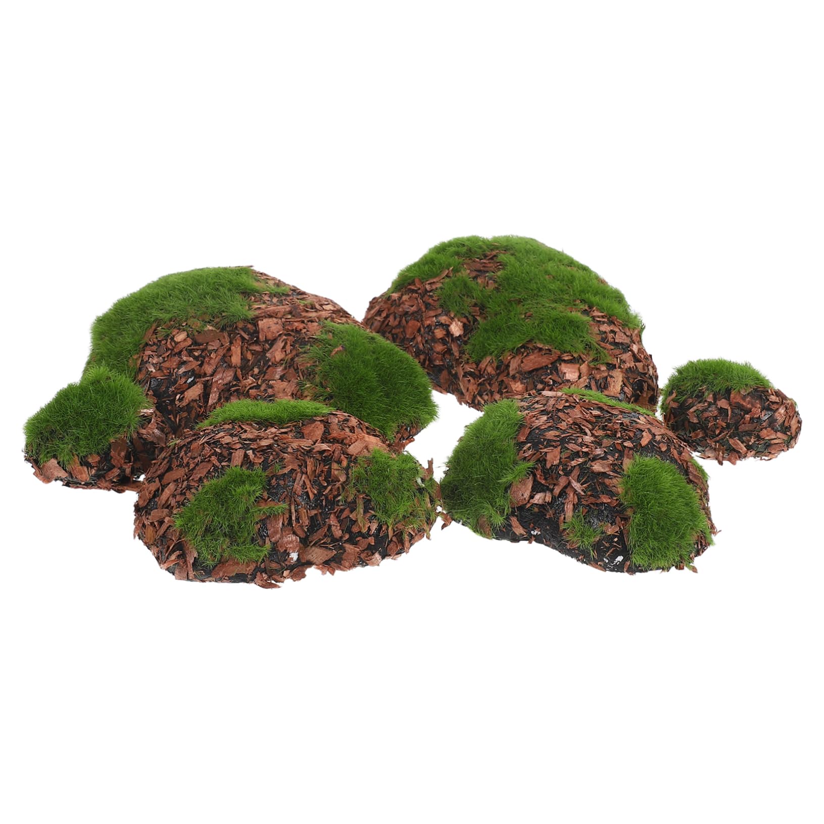 Gogogmee Flower Pot Moss Stone 6 Pieces of Faux Moss for Terrarium for Decorative Arrangements