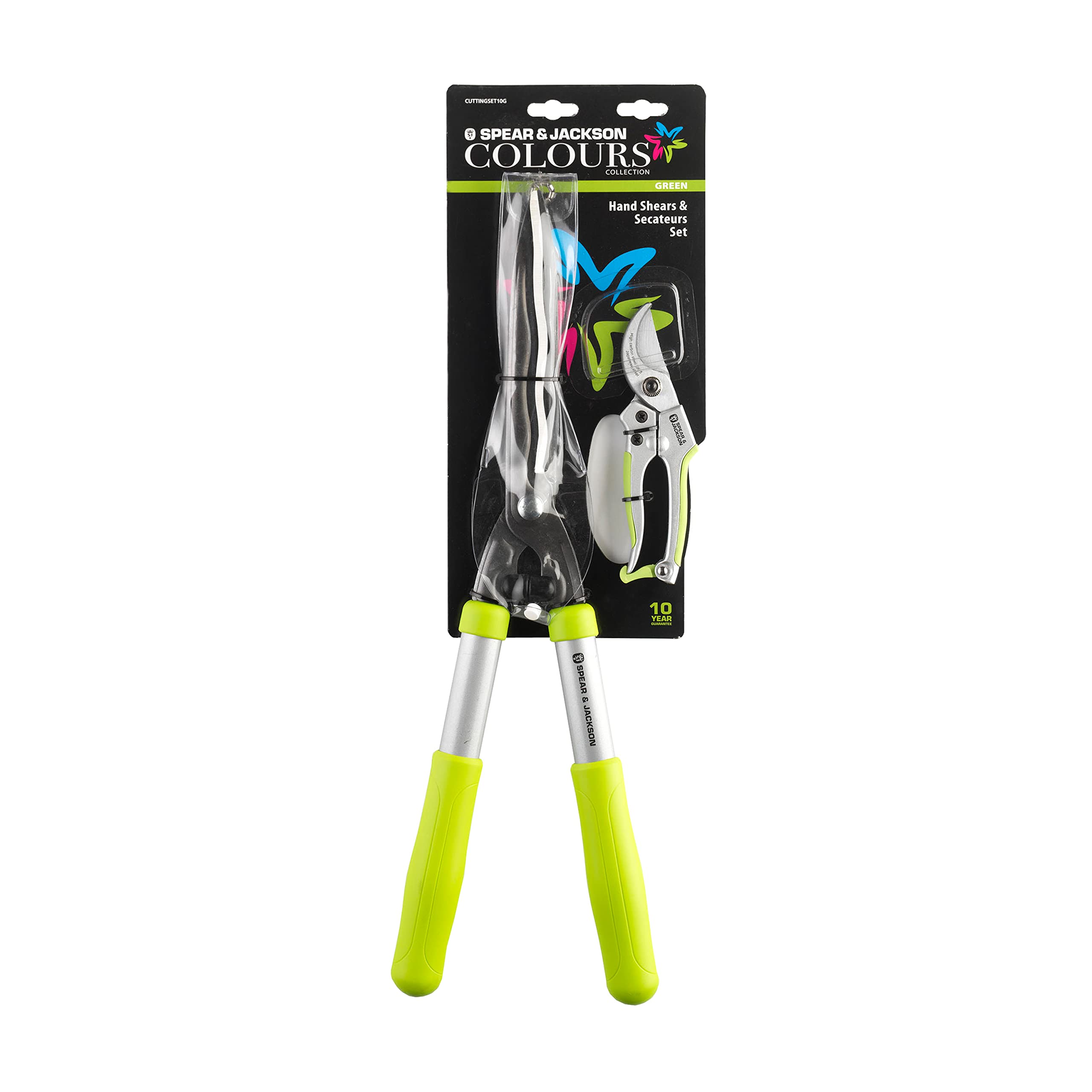 Sécateurs à lames courbes Spear & Jackson CUTTINGSET10G verts