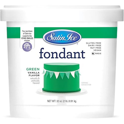 Satin Ice Fondant for Cake Decorating, Green (2 Pound)