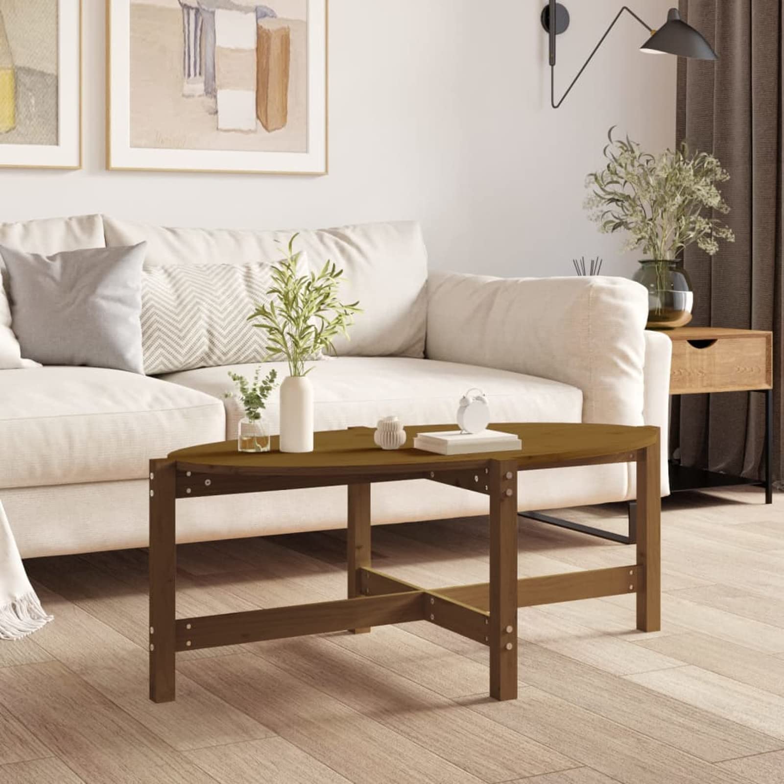 Table de salon Miele en bois massif pour remplacer les meubles fragiles