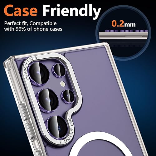 Vista 1079 de para Samsung Galaxy Z Flip 7 Protector de Lente de Cámara, Cubierta de Lente de Vidrio Templado con Anillo de Metal Individual, [Fuerte Adhesión] 1