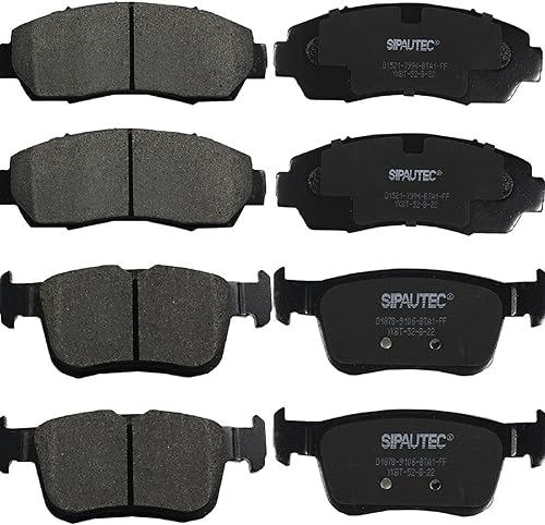 Miniatura 86 de Juego de pastillas de freno delanteras y traseras de 4 ruedas de repuesto de pastillas de freno de disco de cerámica para Nissan Pathfinder