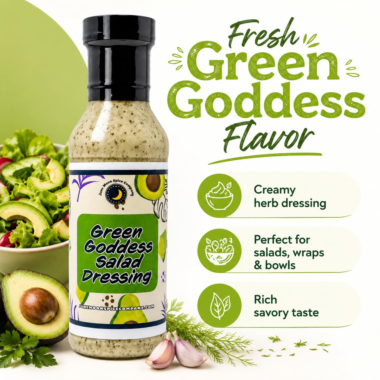 Green Goddess Salad Dressing | Creamy Herb Dressing & Dip