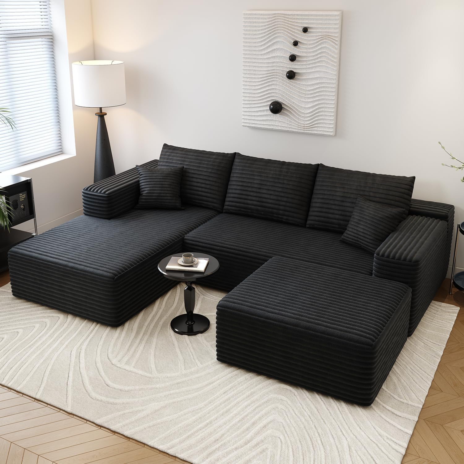 2 seater+Left Facing Chaise+ottoman