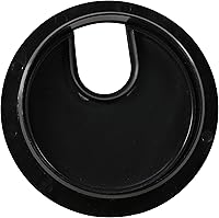 Vista 7 de 5 Pack Rok Hardware 3" (76mm) Black Round Computer Desk Table Port Wire Cable Cord Organizer Hole Cover Grommet, ROKRG3BLK