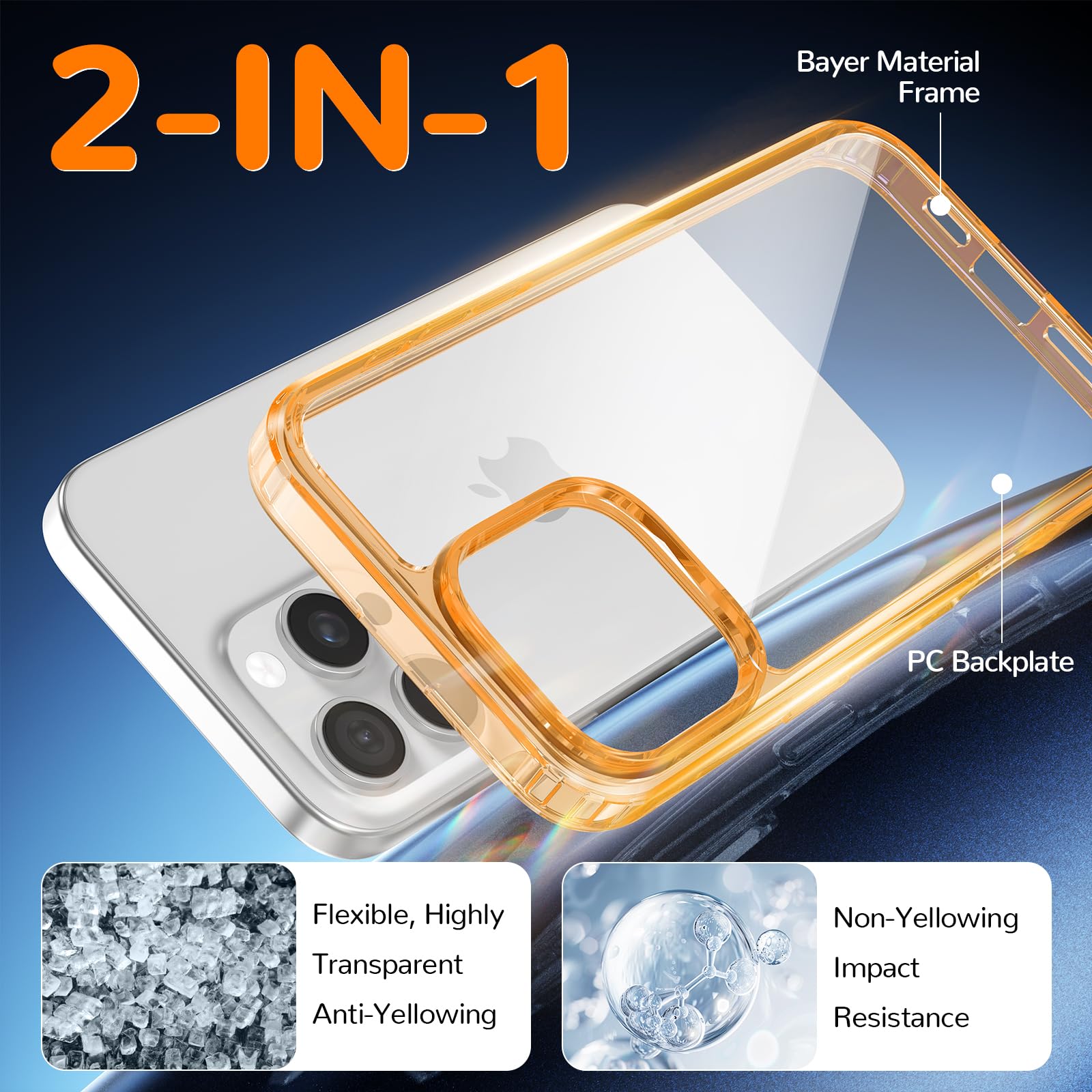 Clear Case for iPhone 15, Ultra Thin, Shockproof TPU Cover, Anti-Yellowing, Crystal Clear, Phone Case for Apple iPhone 15 - Clear — view 527