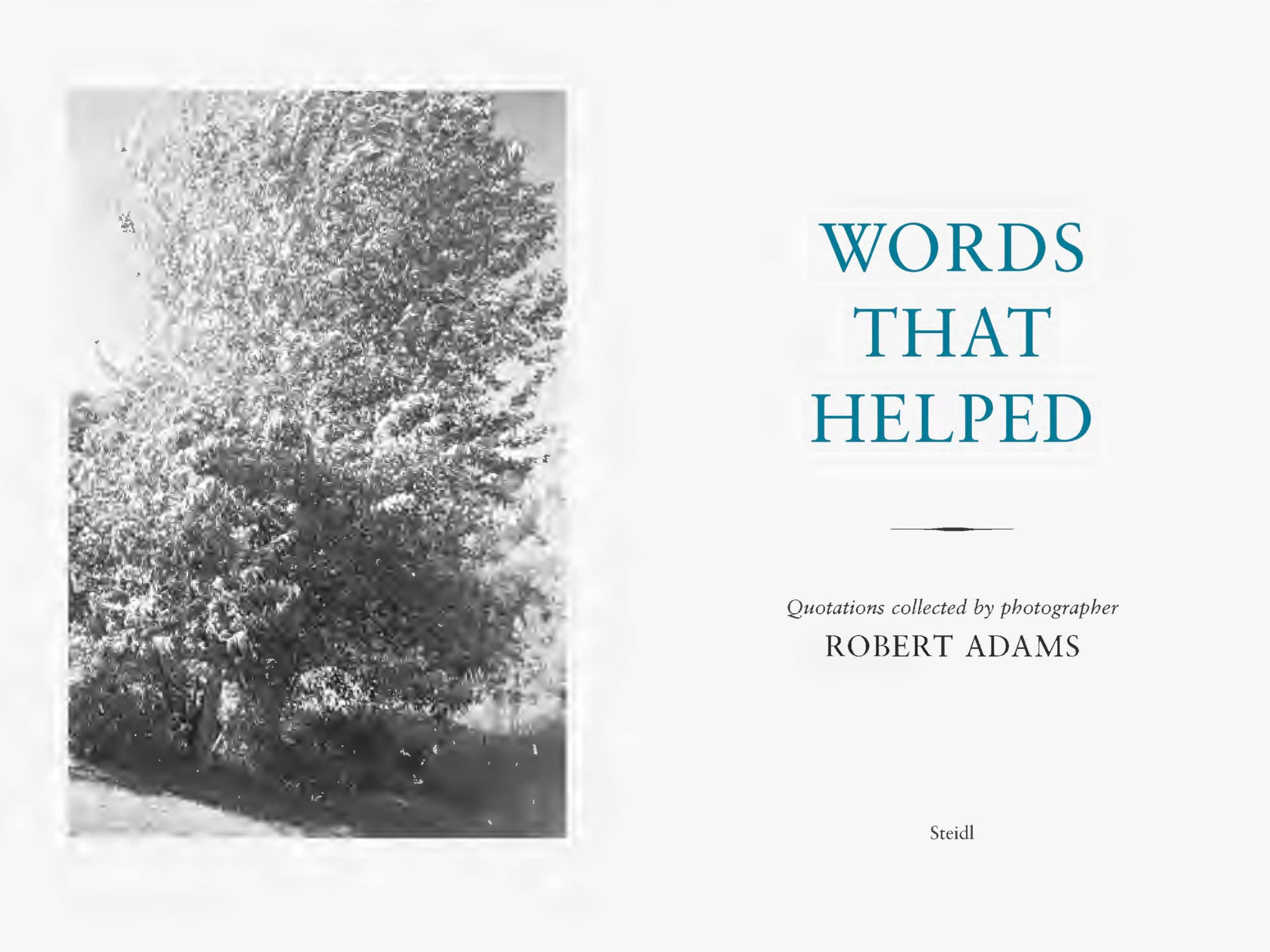 Words That Helped: Quotations Collected by Photographer Robert Adams