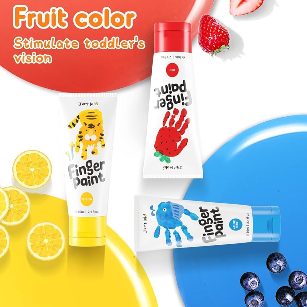 Washable Finger Paint Colors Set