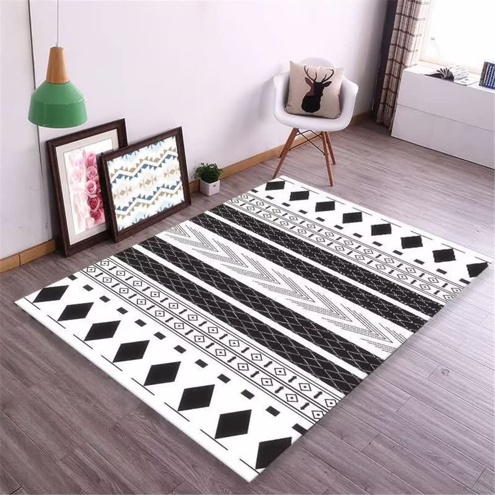 Tapis de salon à motifs géométriques pour salle d'étude et chambre fille