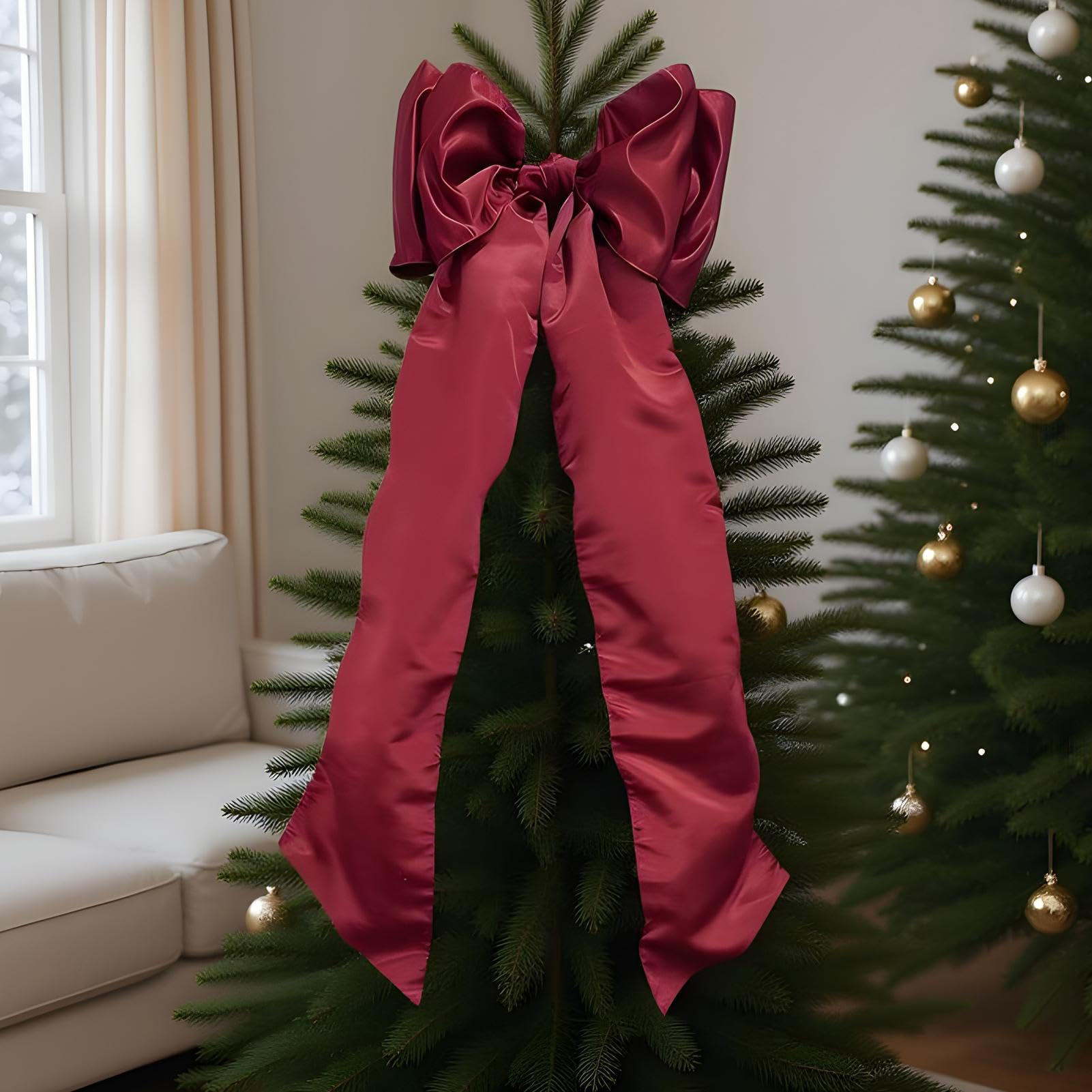 Lazos Navideños Grandes Decoraciones de de Poliéster