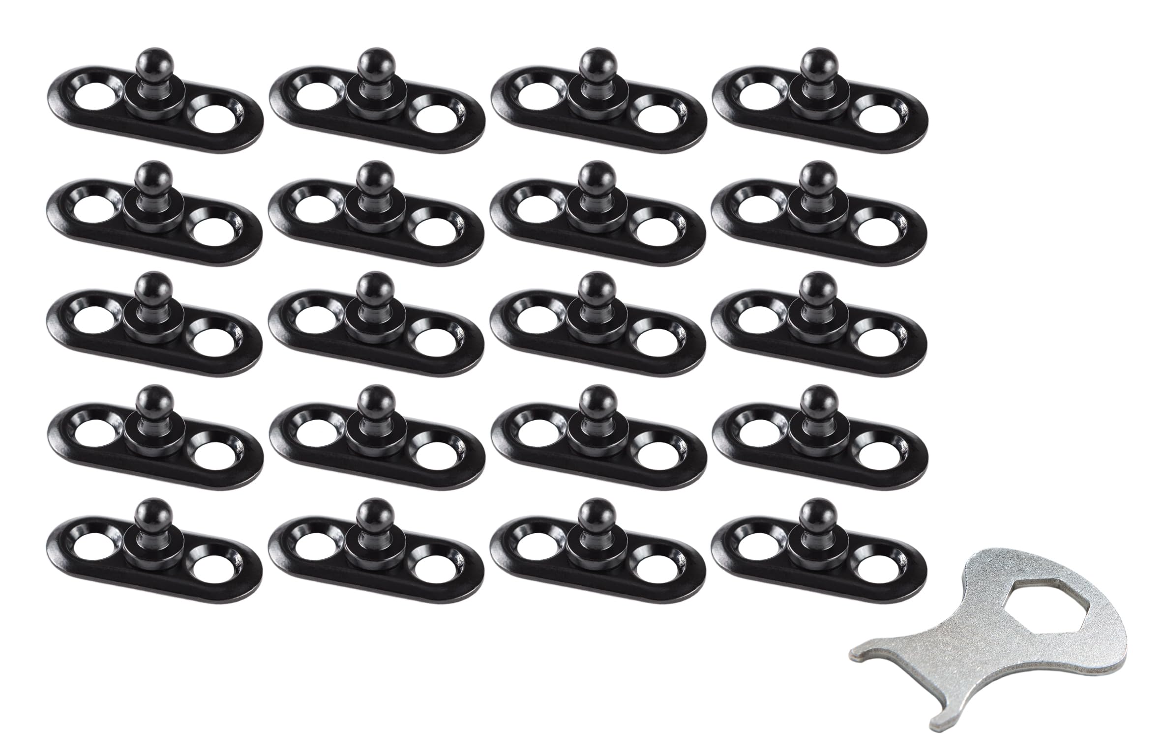 Tenax - Placas perforadas (20 unidades, incluye 1 llave TENAX)