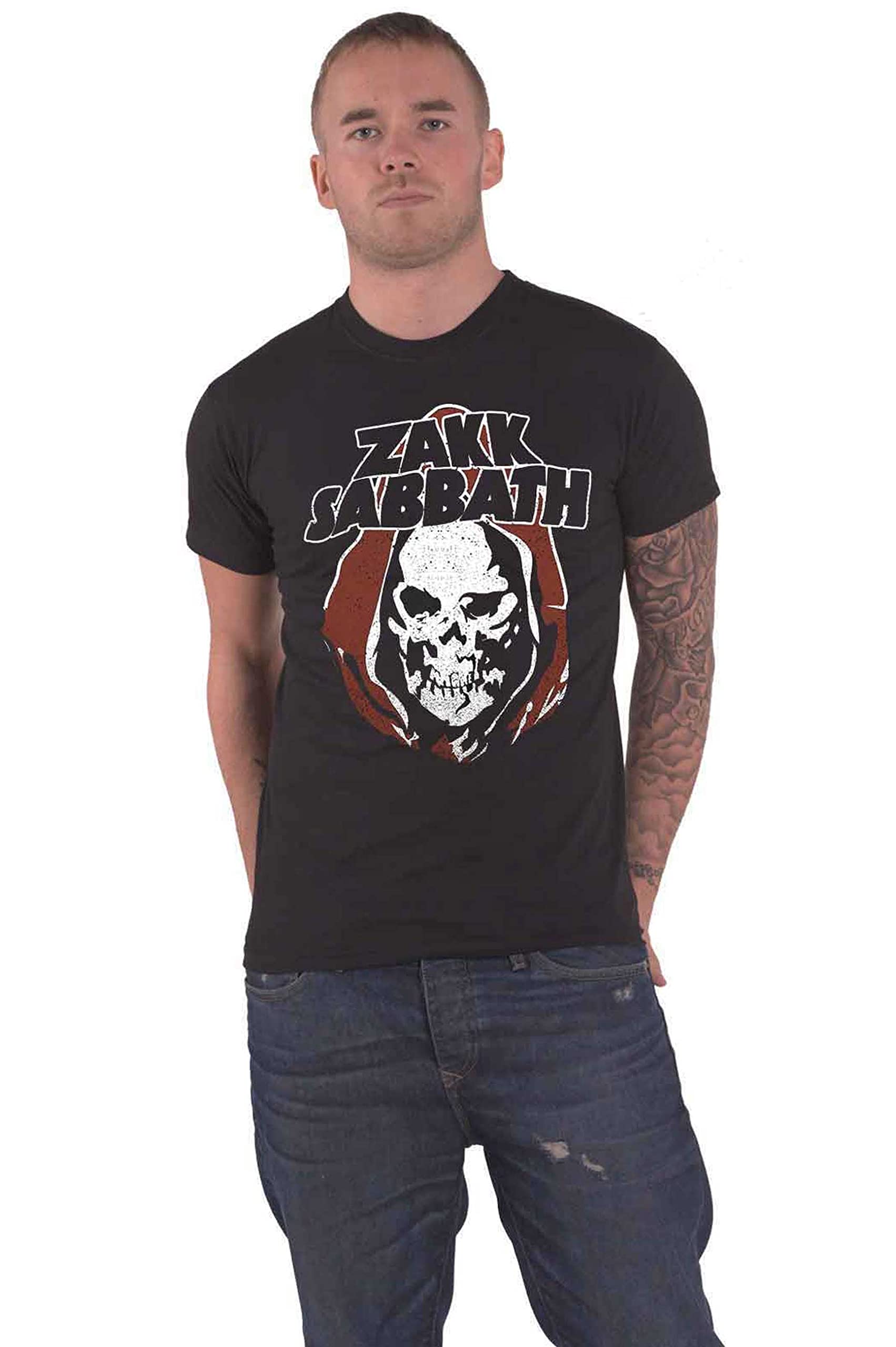 Zakk Sabbath T Shirt Reaper Logo New Official Mens Black, Black, Large