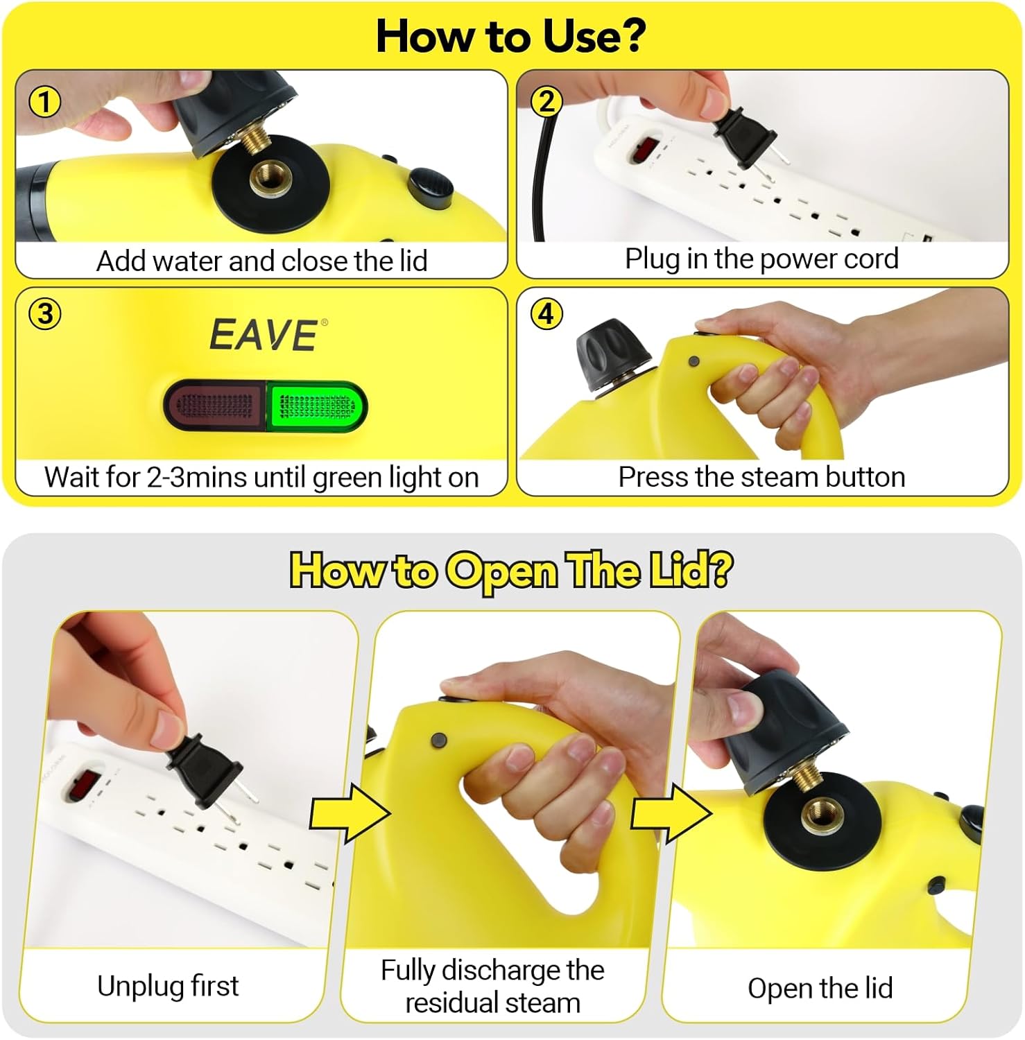 Handheld Steam Cleaner, Steamer for Cleaning, Portable Upholstery Steamer for Surface Cleaning, Hand Steam Cleaner for Furniture, Car Detailing, Home, Kitchen, Bathroom, Upholstery - Image 8