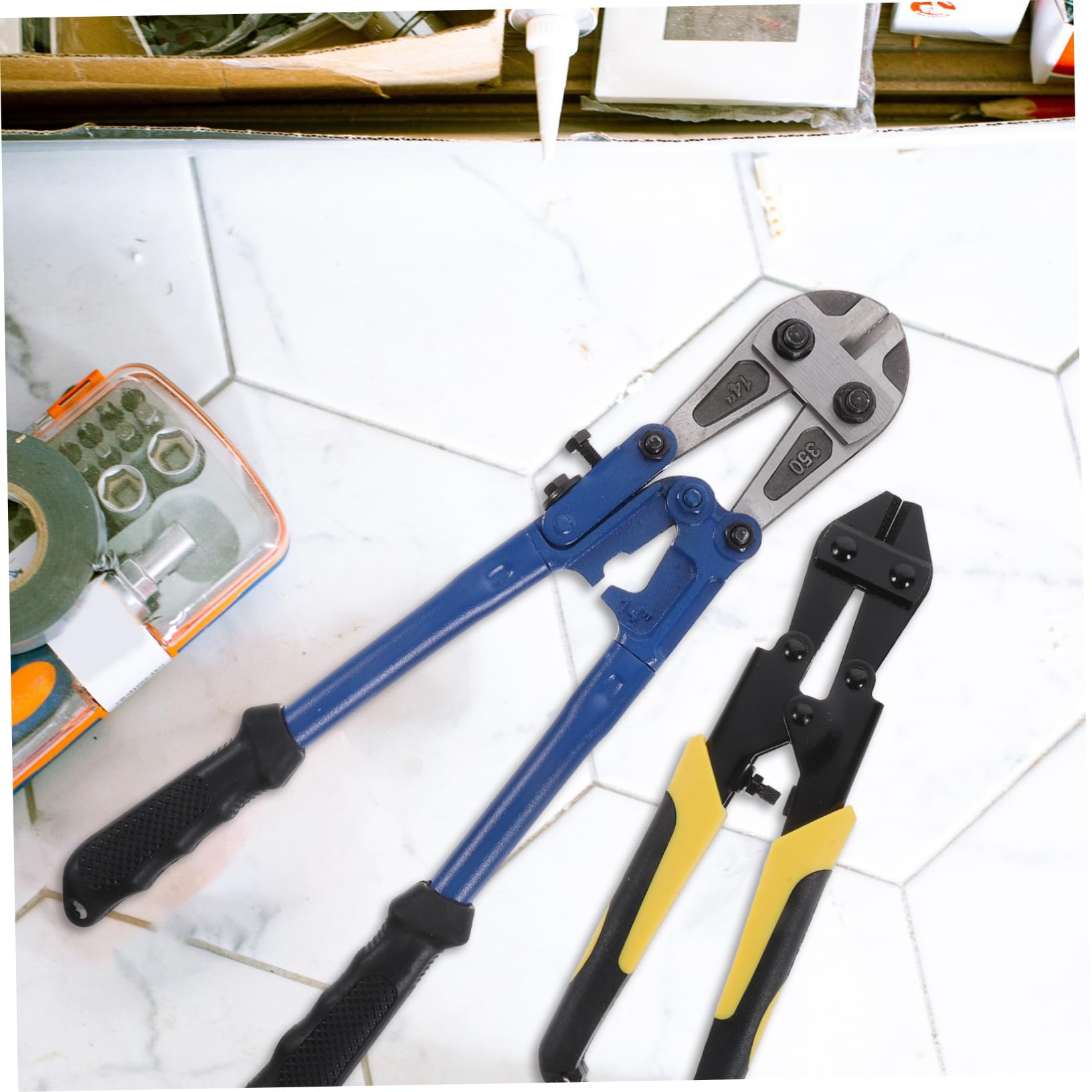 Tronchese 8 e 14 Pollici in Acciaio T8, Taglia Cavi Manuale | 2 Pezzi, Impugnatura in Gomma, Design Ergonomico, Uso su Filo e Catena