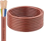 Thermostat Wire 18/8 Gauge 8 Conductor - 30ft, Multi-Conductor Bare Copper Cable, Durable PVC Jacket, Low-Resistance Wiring for HVAC Systems, Thermostats, and Low Voltage Applications
