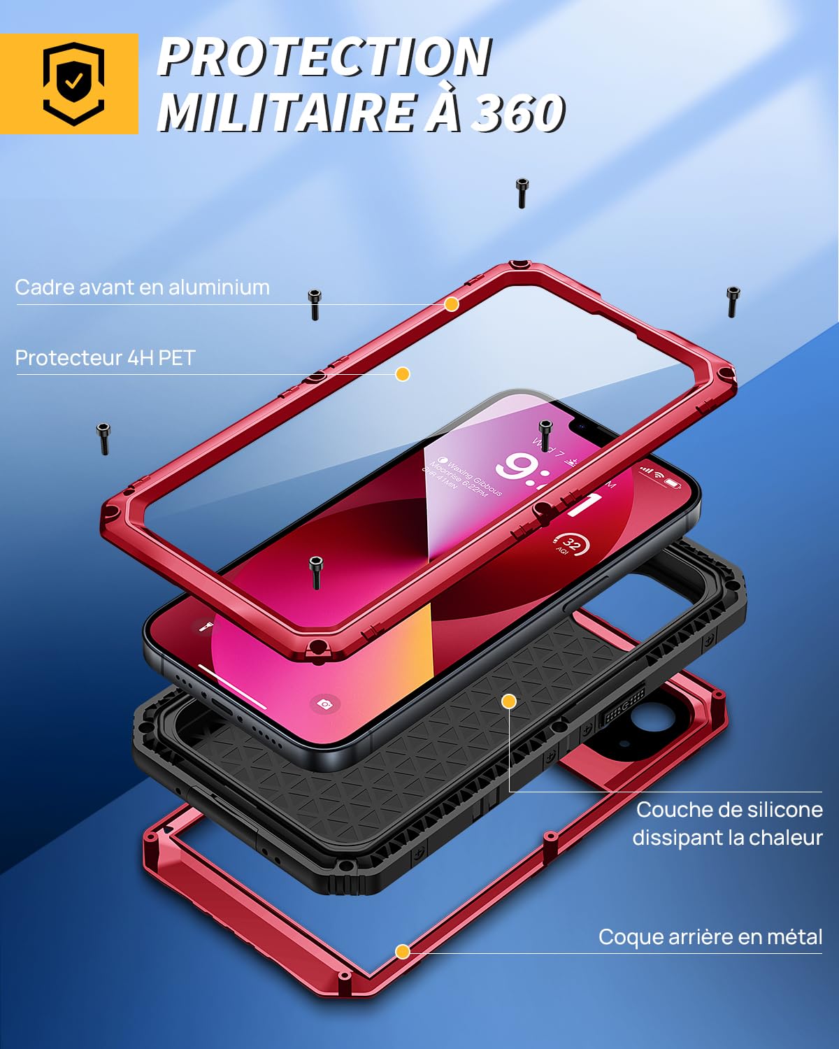 Redpepper Housse de protection étanche IP68 (iPhone 16 Pro