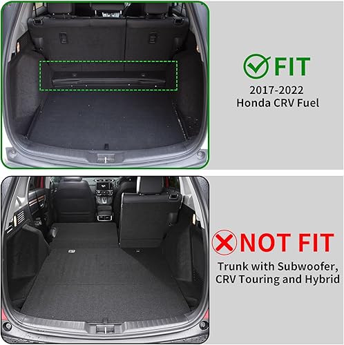 Miniatura 3 de powoq Alfombrilla de maletero compatible con Honda CRV 2017-2022, alfombrillas de repuesto para accesorios Honda CRV 2017-2022 (se ajusta al modelo