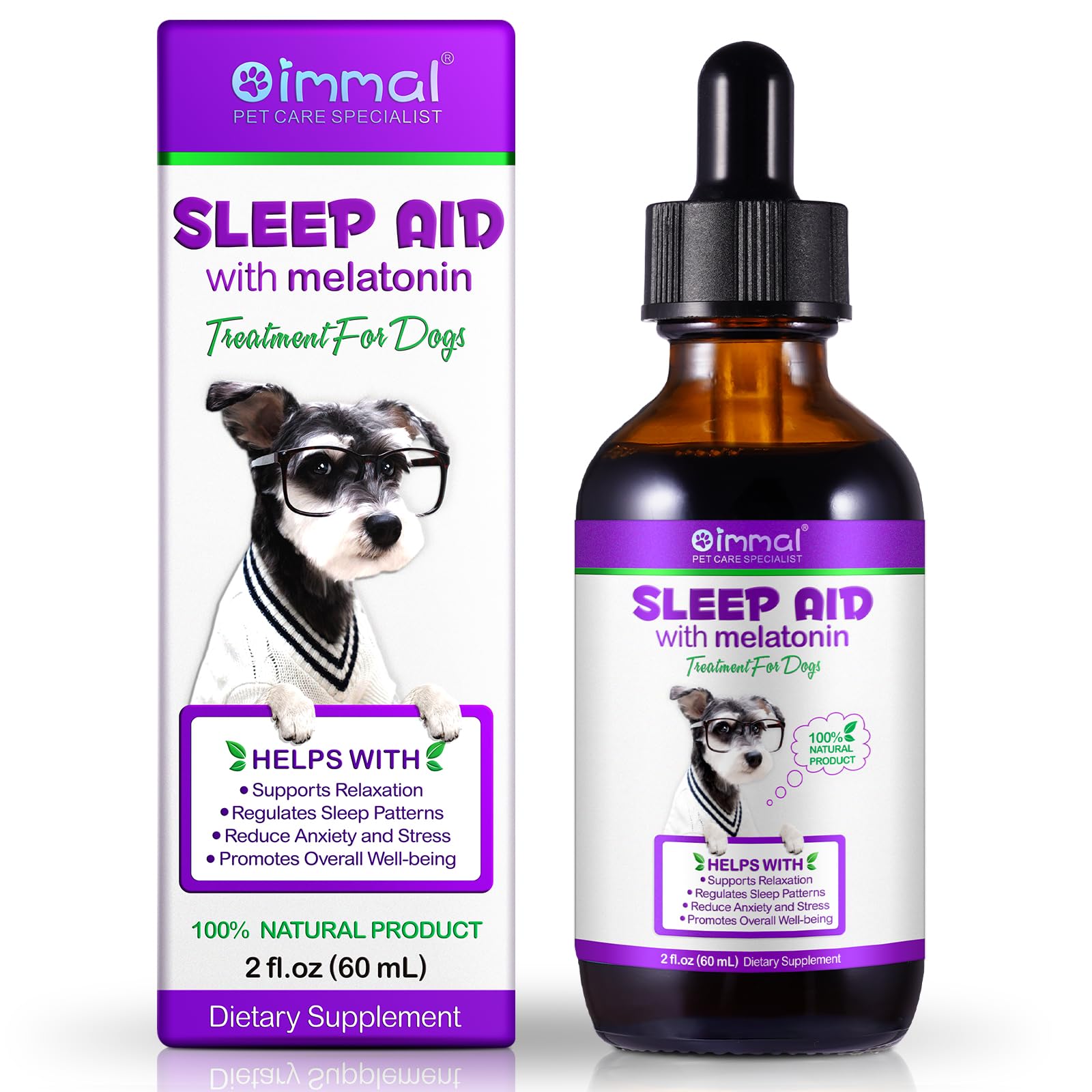 Melatonin for Dogs & Cats,Dog Melatonin,Promote Relaxation & Deep Sleeps for Cat & Dog,Liquid Pet Sleeps Aid Supplement,Supports Relaxation Dogs & Cats