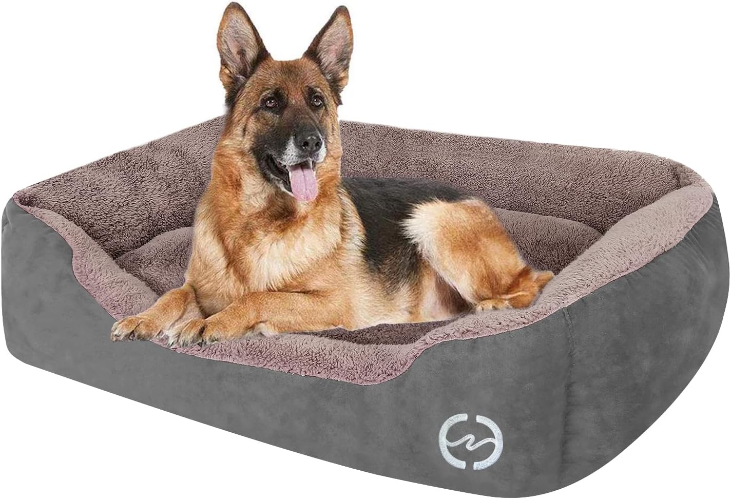 PUPPBUDD Dog Bed for Large Dogs, Comfortable Pet Bed Machine Washable Rectangle Dog Sofa with Nonskid Bottom for Medium and Large Dogs Or Multiple