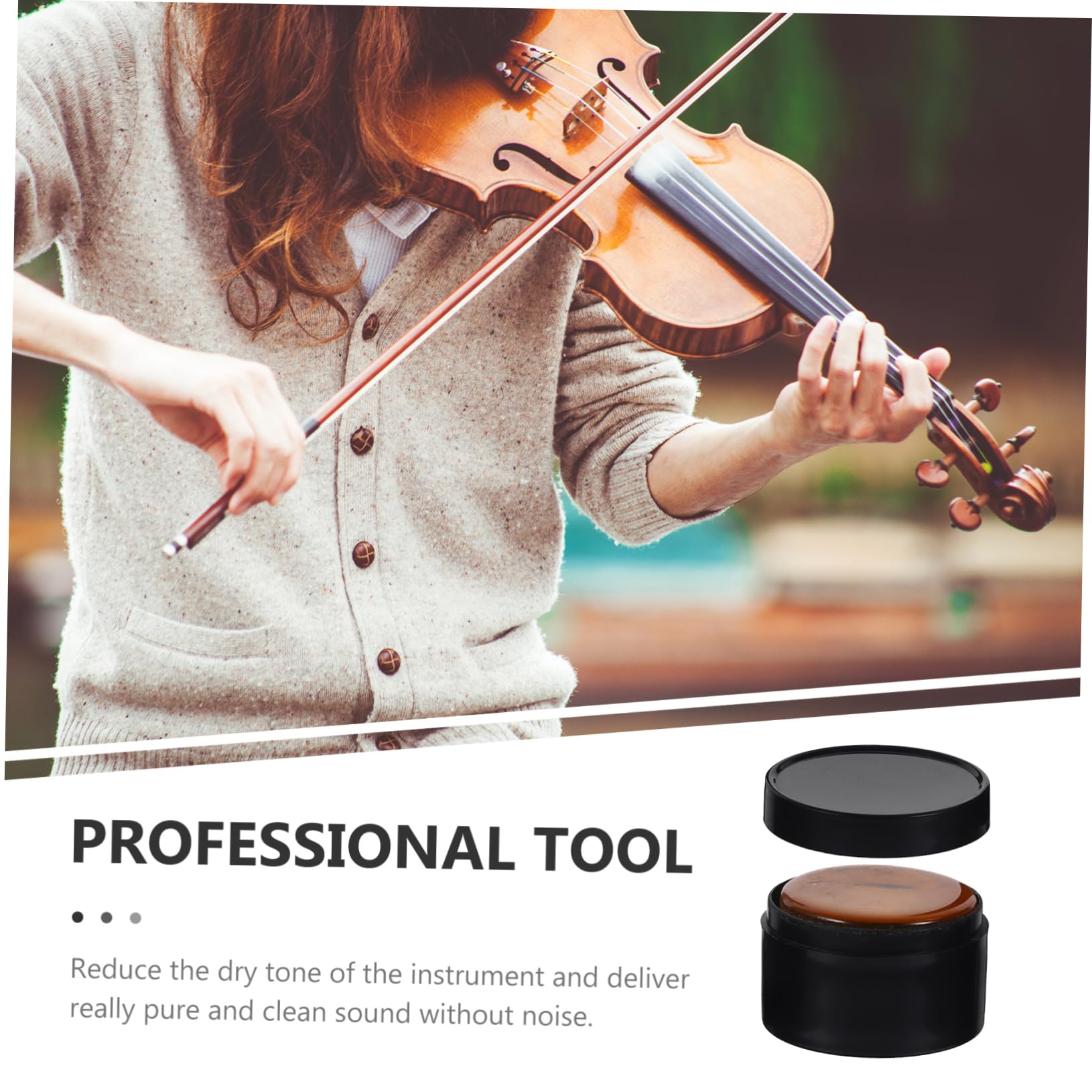 Abaodam Black Violin Parts and Accessories Block Box Low Dust for Violin Cello Viola Traditional