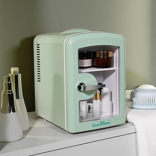 Miniatura 4 de Iceblue Mini refrigerador con ventana de visualización de 4L - Verde